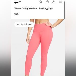Nike Dri Fit Yoga leggings pink